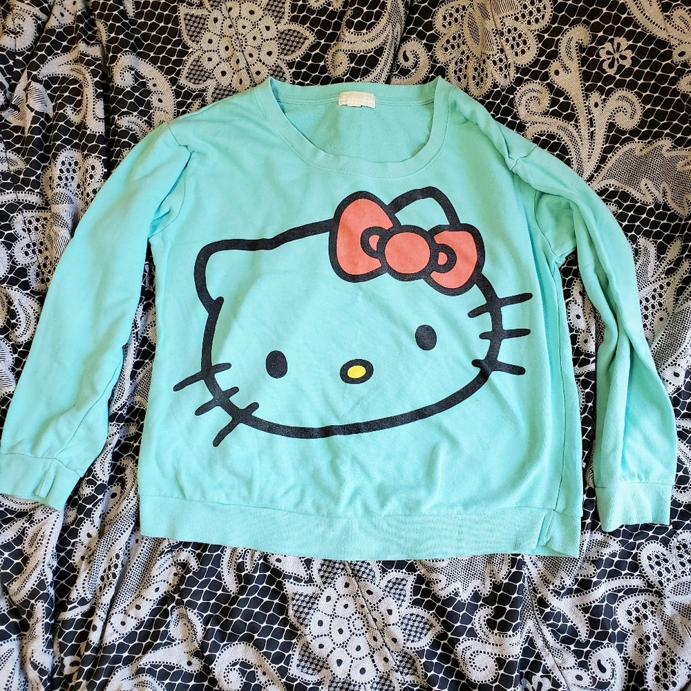 Hello Kitty Teal Sweater